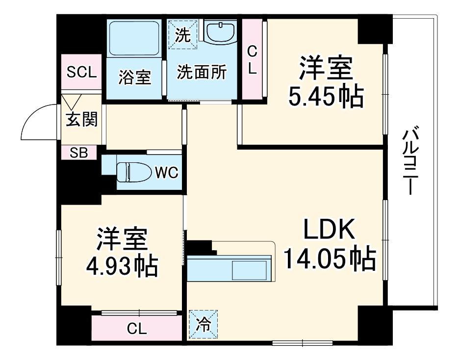 THE LOUNGE LINEAR GATE(1K/3階)の間取り写真