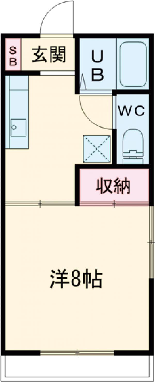 ロイヤル大嶋B(1K/1階)の間取り写真