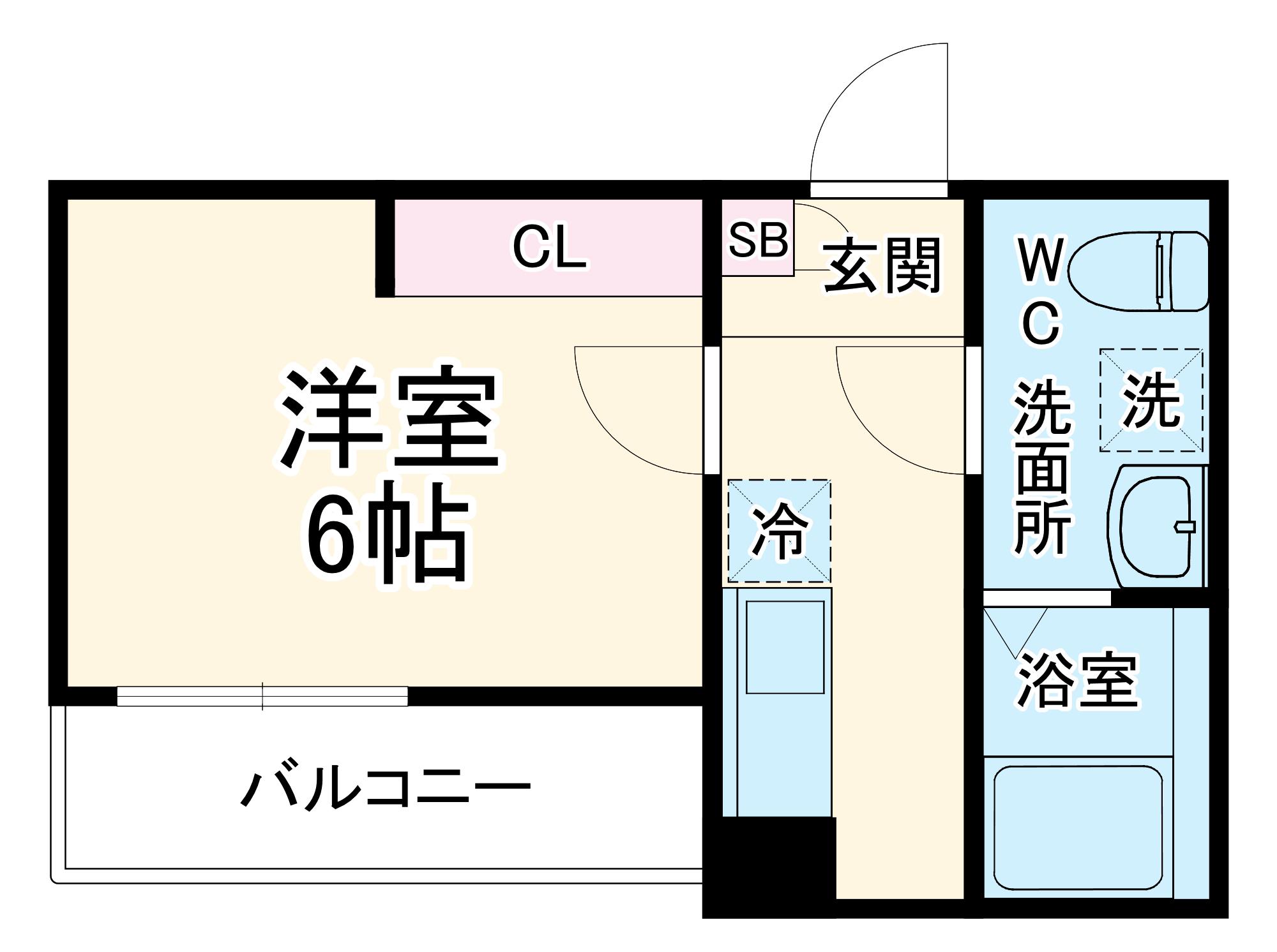 リオグレイス鴻巣(1K/3階)の間取り写真