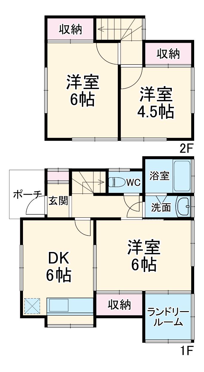 東武伊勢崎・大師線 越谷駅 徒歩16分 2階建 築55年(3DK)の間取り写真