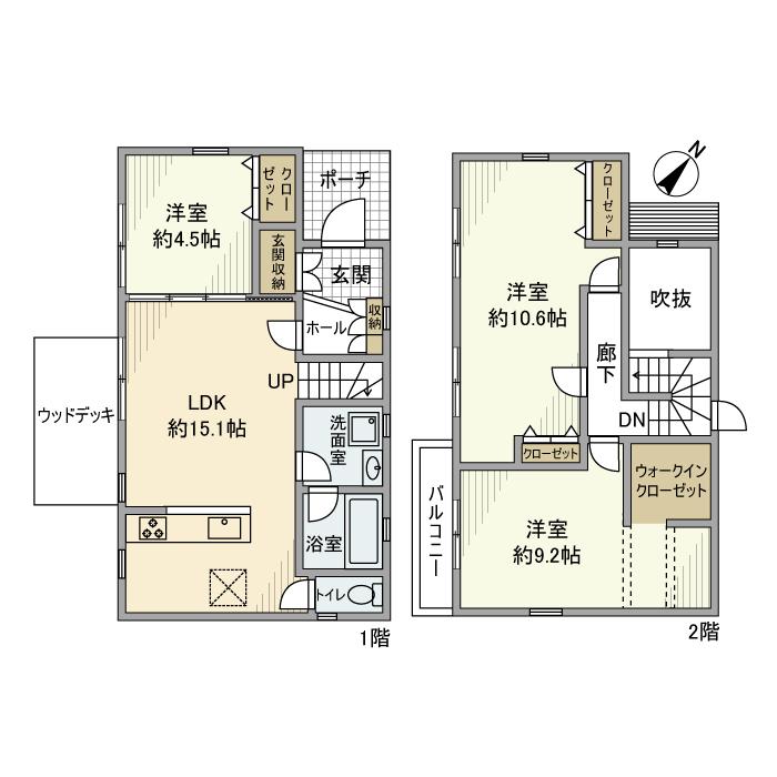 青梅線 昭島駅 徒歩15分 2階建 築16年(3LDK)の間取り写真