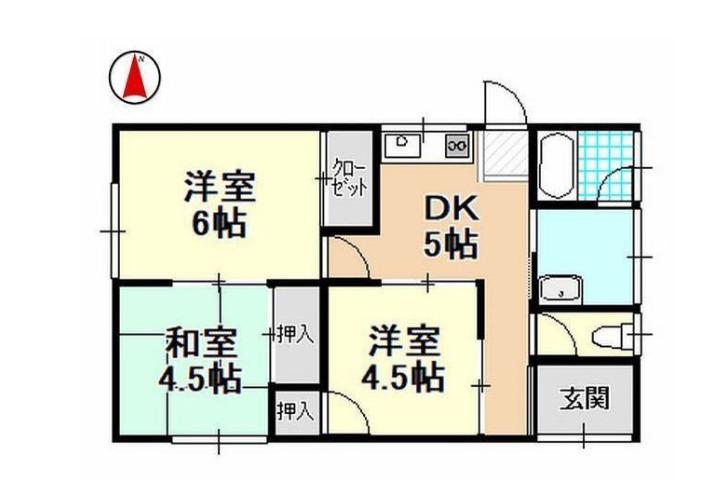 東海道本線 天竜川駅 徒歩36分 1階建 築32年(3DK)の間取り写真