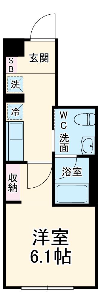 COMFORT YOKOHAMA(1K/4階)の間取り写真