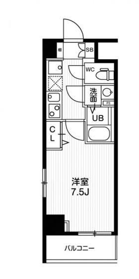 N-STAGE鳩ヶ谷(1K/4階)の間取り写真