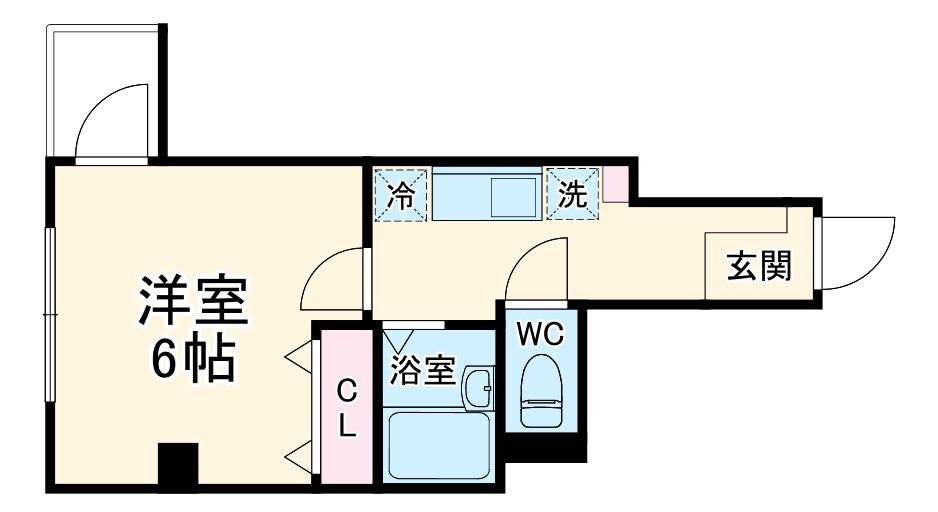シャトレKOYOⅢ(1K/3階)の間取り写真