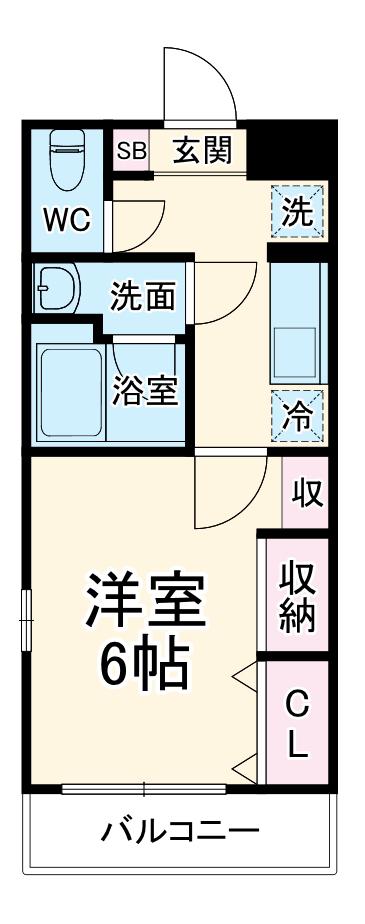 リブリ・川口元郷(1K/3階)の間取り写真