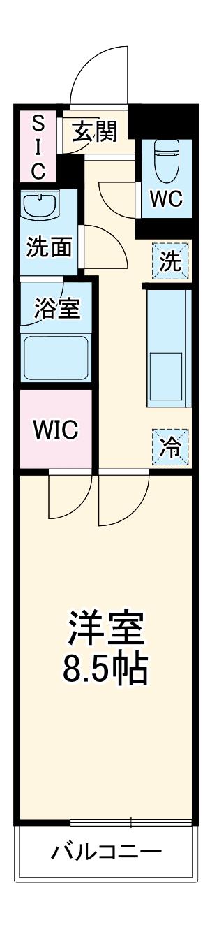 リブリ・川口元郷(1K/3階)の間取り写真