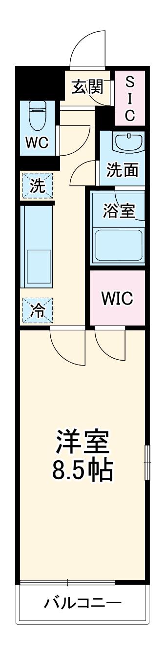 リブリ・川口元郷(1K/1階)の間取り写真