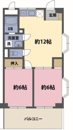 エトワール5(2LDK/2階)の間取り写真