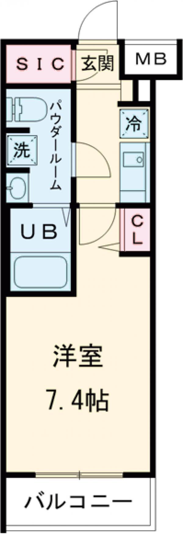 GENOVIA京成立石4SKYGARDEN(1K/5階)の間取り写真