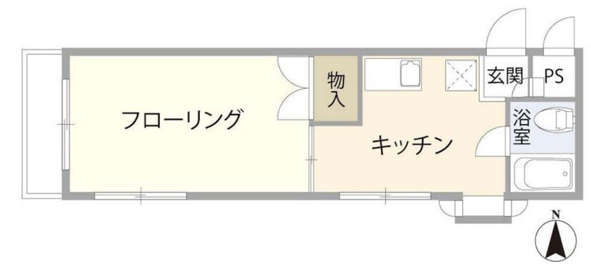 サンライズ31(1K/2階)の間取り写真