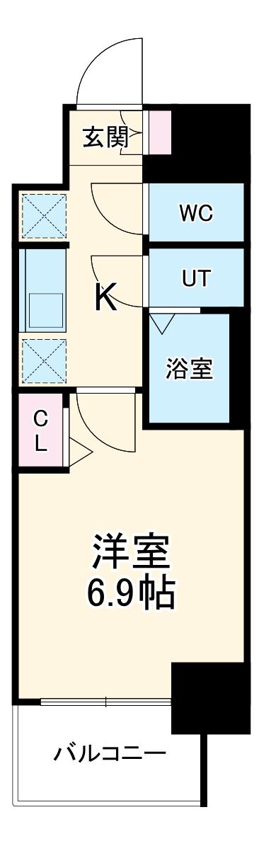 メイクスアート黒川(1K/2階)の間取り写真