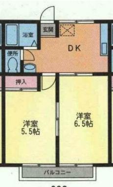 リバーハイツ都(2DK/1階)の間取り写真