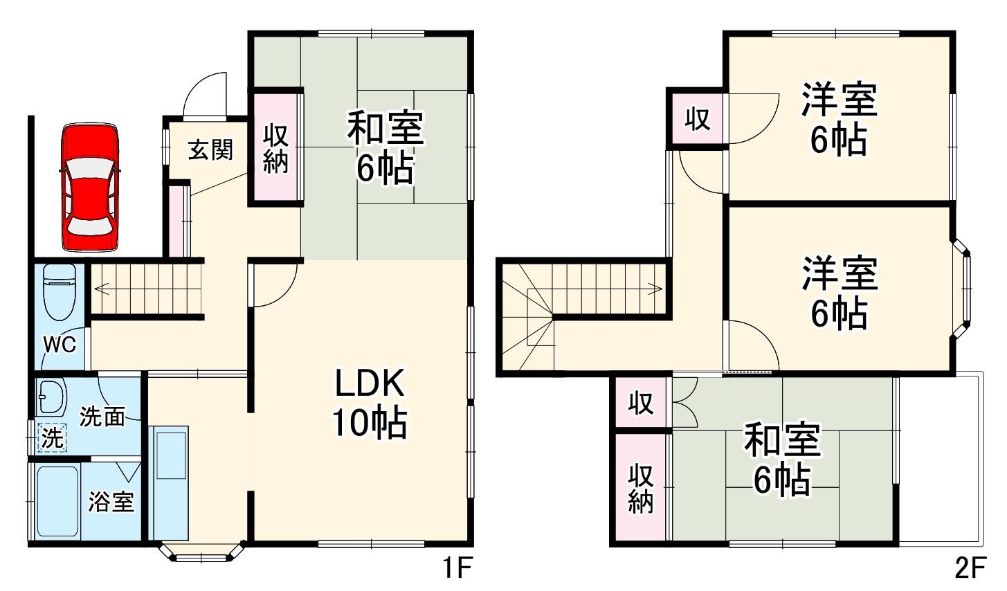 総武本線 八街駅 徒歩23分 2階建 築38年