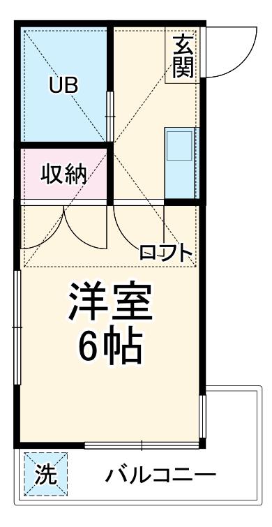 アートパレスNO3(1K/2階)の間取り写真