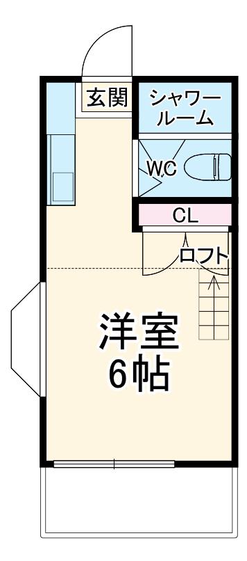 メゾンセピア(1K/2階)の間取り写真