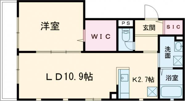 LIMONE(1LDK/2階)の間取り写真