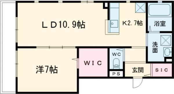 LIMONE(1LDK/2階)の間取り写真