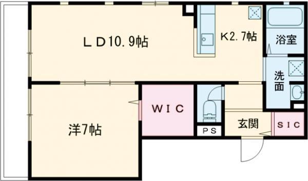 LIMONE(1LDK/1階)の間取り写真