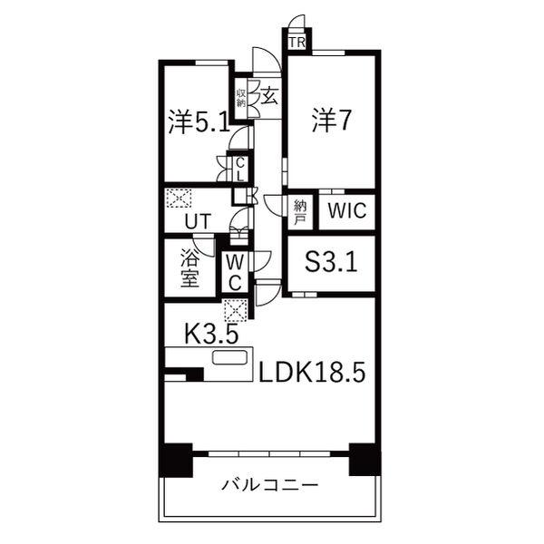 T-STAGE赤池マークス(2SLDK/3階)の間取り写真