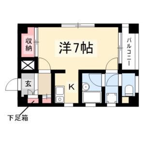 セリーヌ覚王山(ワンルーム/4階)の間取り写真