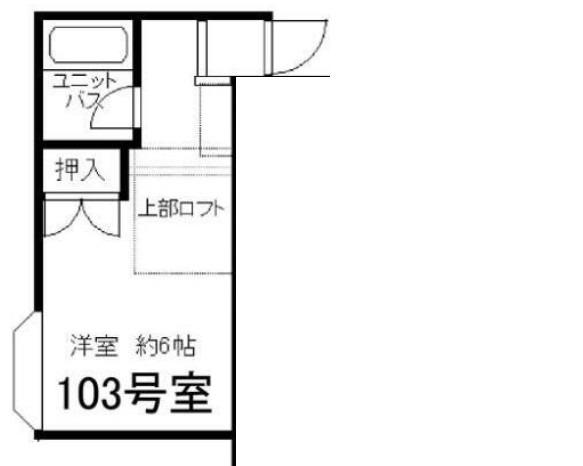 カメリヤハイム(1K/1階)の間取り写真