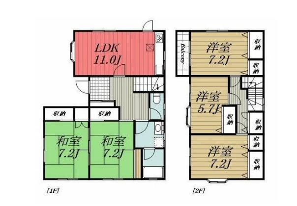 東金線 東金駅 バス乗車時間：20分 薄島（千葉県）バス停で下車 徒歩3分 2階建 築38年(5LDK)の間取り写真