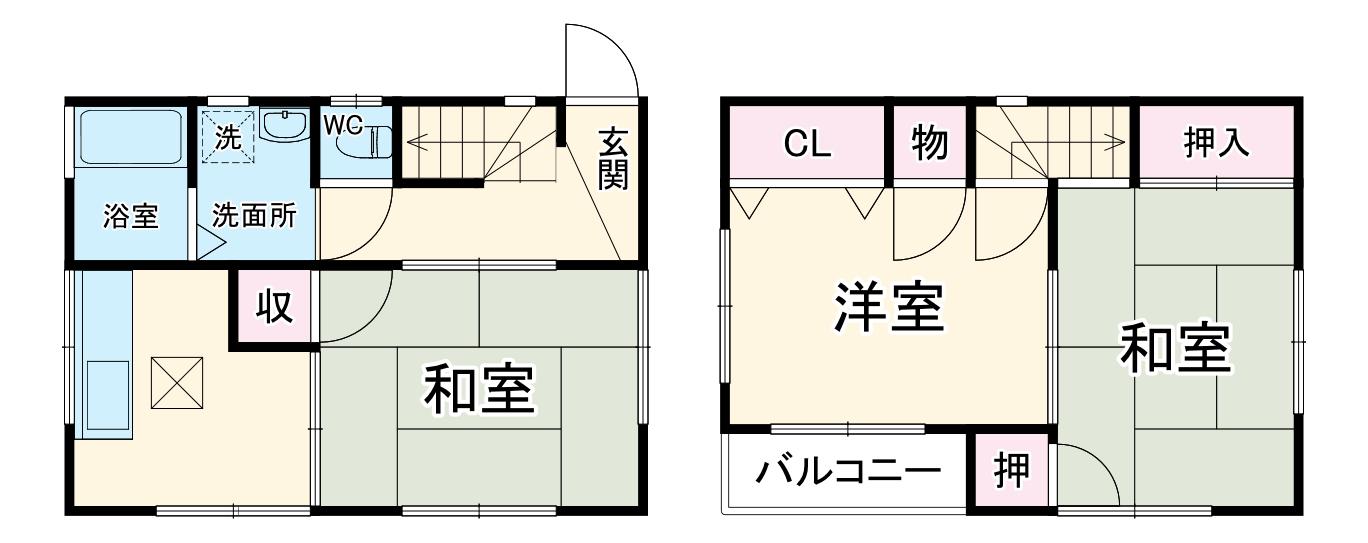 京成電鉄本線 菅野駅 徒歩10分 2階建 築30年(3DK)の間取り写真