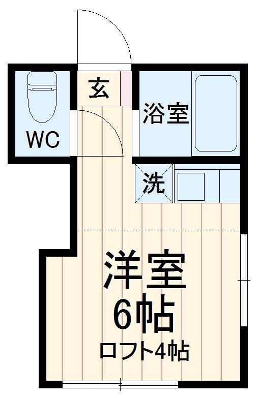 ユナイト四谷下町アルティーバイ(ワンルーム/1階)の間取り写真