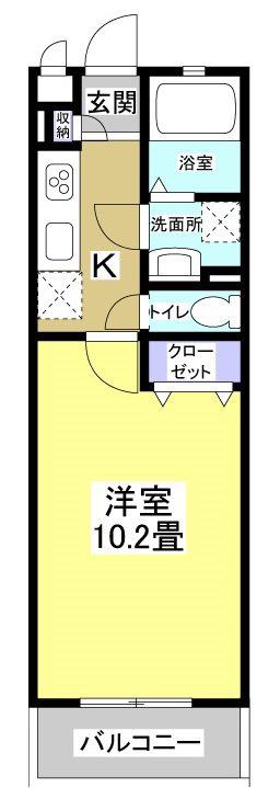 CLASS(1K/1階)の間取り写真