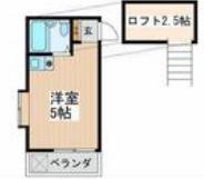 メゾンベルデ一ツ橋(ワンルーム/1階)の間取り写真