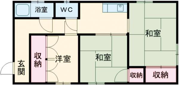 荒木アパート(3K/3階)の間取り写真