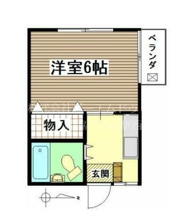 松栄ハイム2(1K/2階)の間取り写真