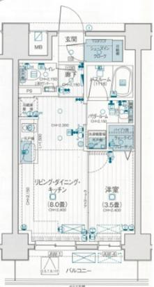 デュオステージ海老名Ⅱ(1LDK/11階)の間取り写真