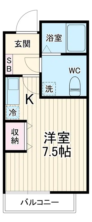 ロワール湘南 A 2階階 間取り