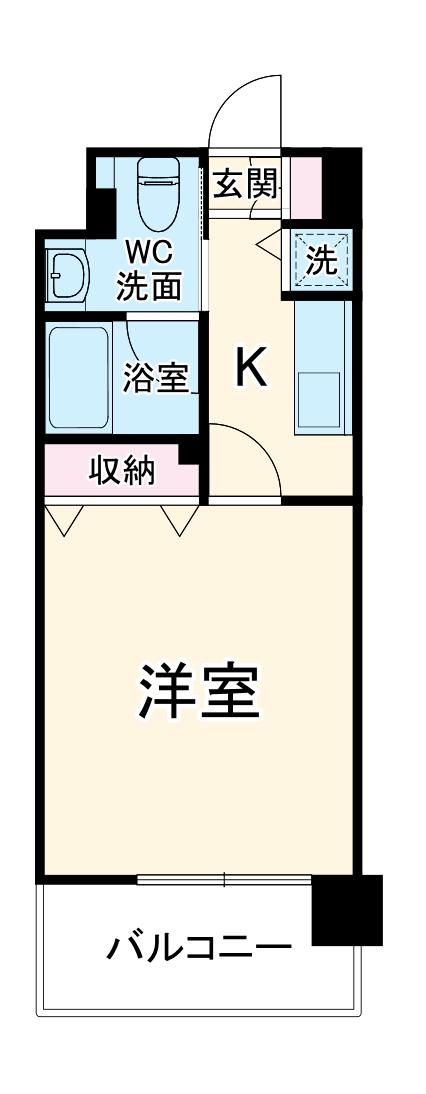 エスティメゾン八潮(1K/3階)の間取り写真