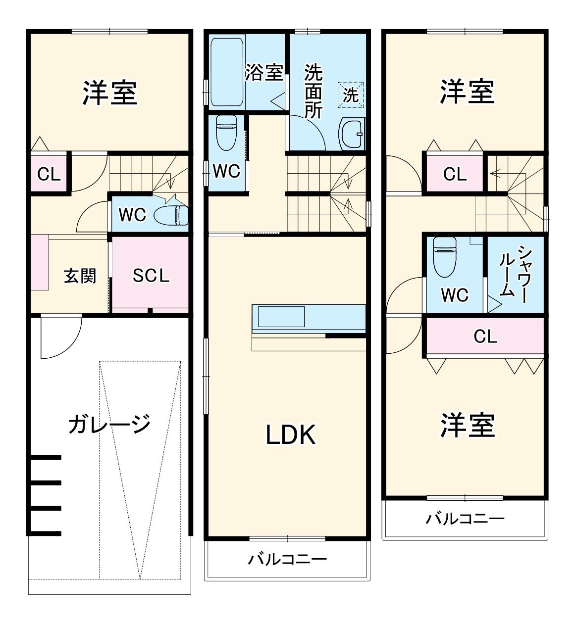 大阪メトロ中央線 緑橋駅 徒歩7分 2階建 築1年(3LDK)の間取り写真
