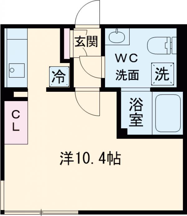 アレーロ大岡山(ワンルーム/4階)の間取り写真