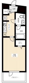 AZEST堀切菖蒲園3(1K/5階)の間取り写真