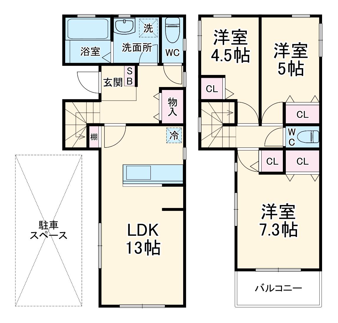 千代田・常磐緩行線 南柏駅 徒歩22分 2階建 築2年