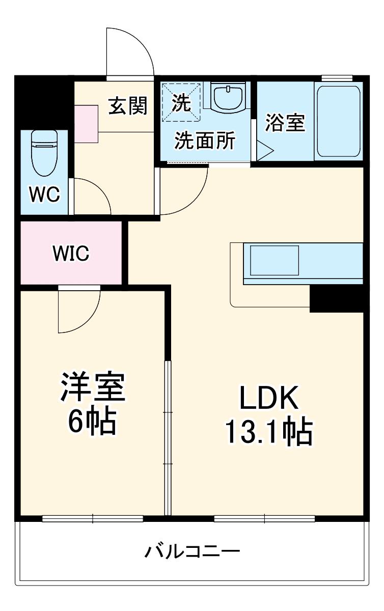 ベタニア(1LDK/2階)の間取り写真
