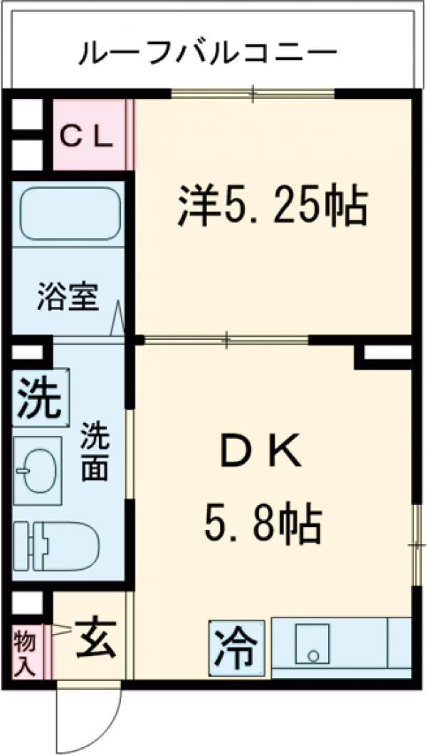 K.S MAISON(1DK/3階)の間取り写真