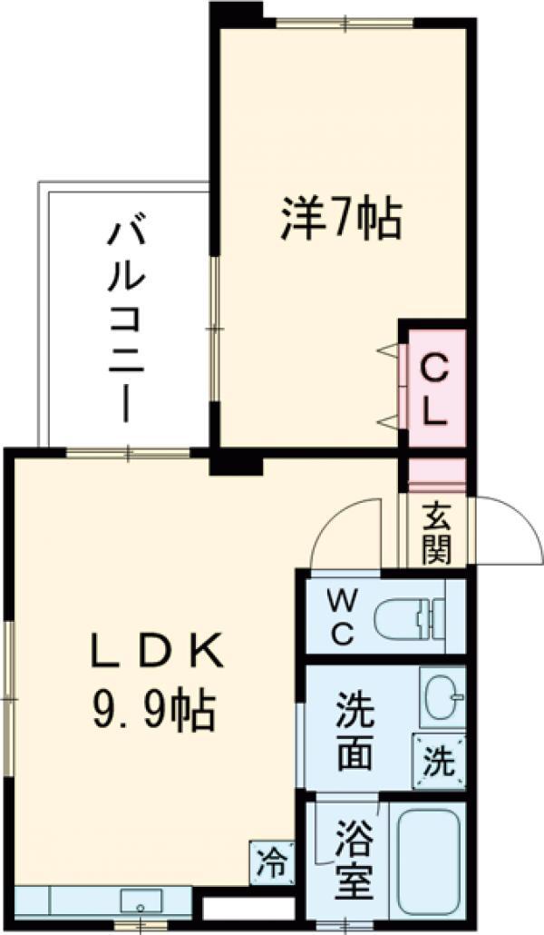 サンハイツさくま(1LDK/3階)の間取り写真