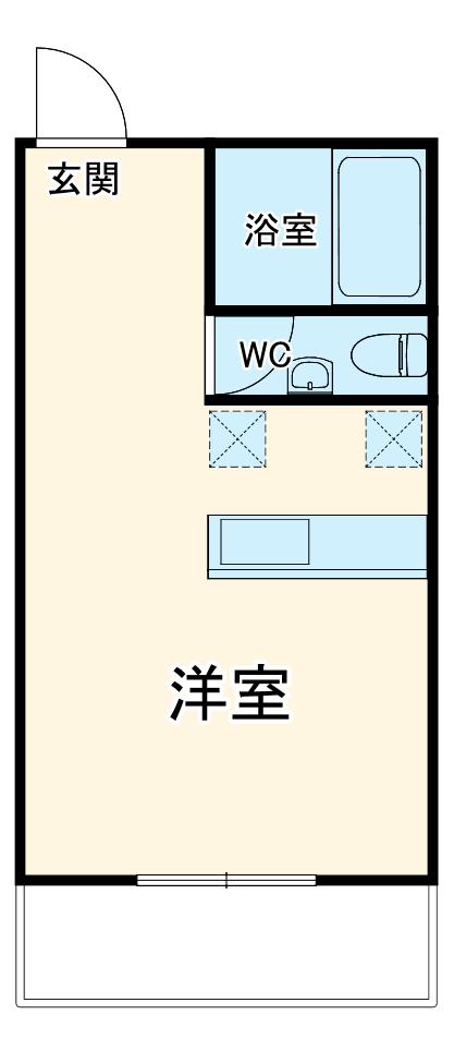 シーサイドパレス(ワンルーム/5階)の間取り写真