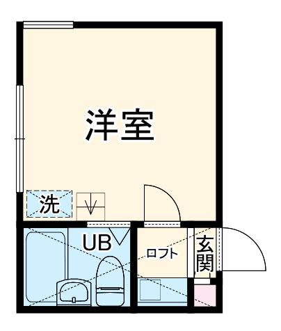 ハイツ二本松Ⅰ(1K/2階)の間取り写真