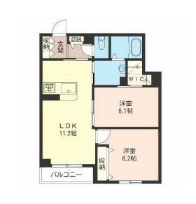 リラフォート(2LDK/3階)の間取り写真
