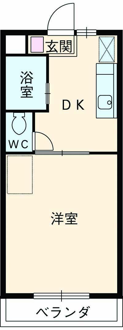アネックス・ヤマイチ(1DK/2階)の間取り写真