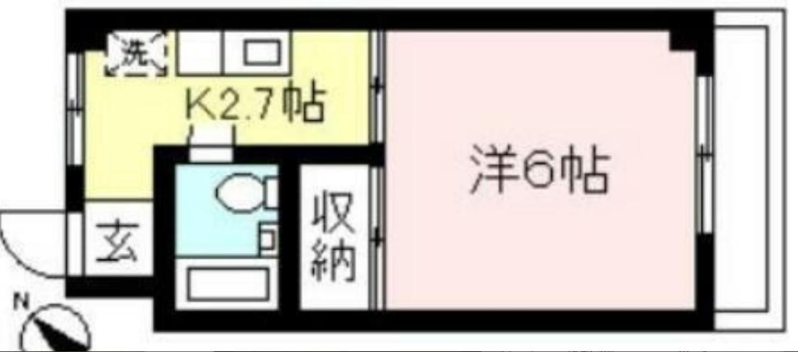 サニーコーポ(1K/2階)の間取り写真
