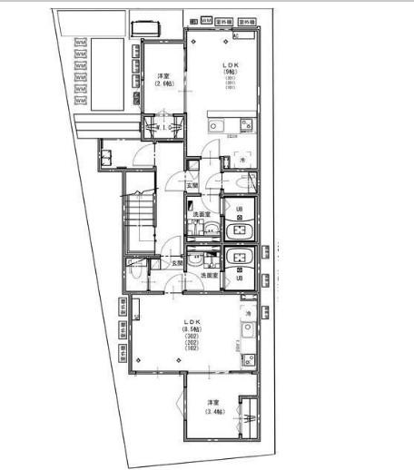 KEIAI RESIDENCE 宮原Ⅲ(1LDK/2階)の間取り写真