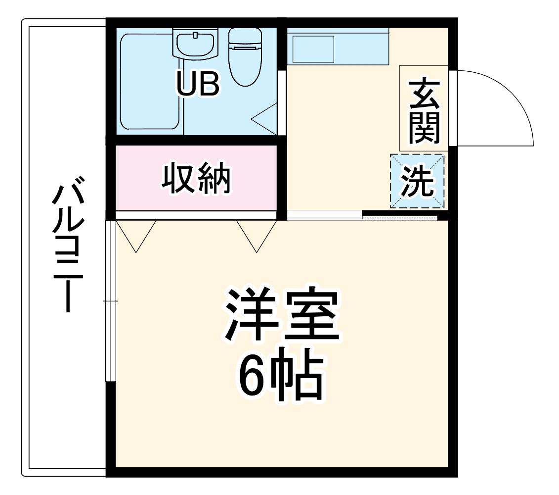 マイハウス2(1K/2階)の間取り写真